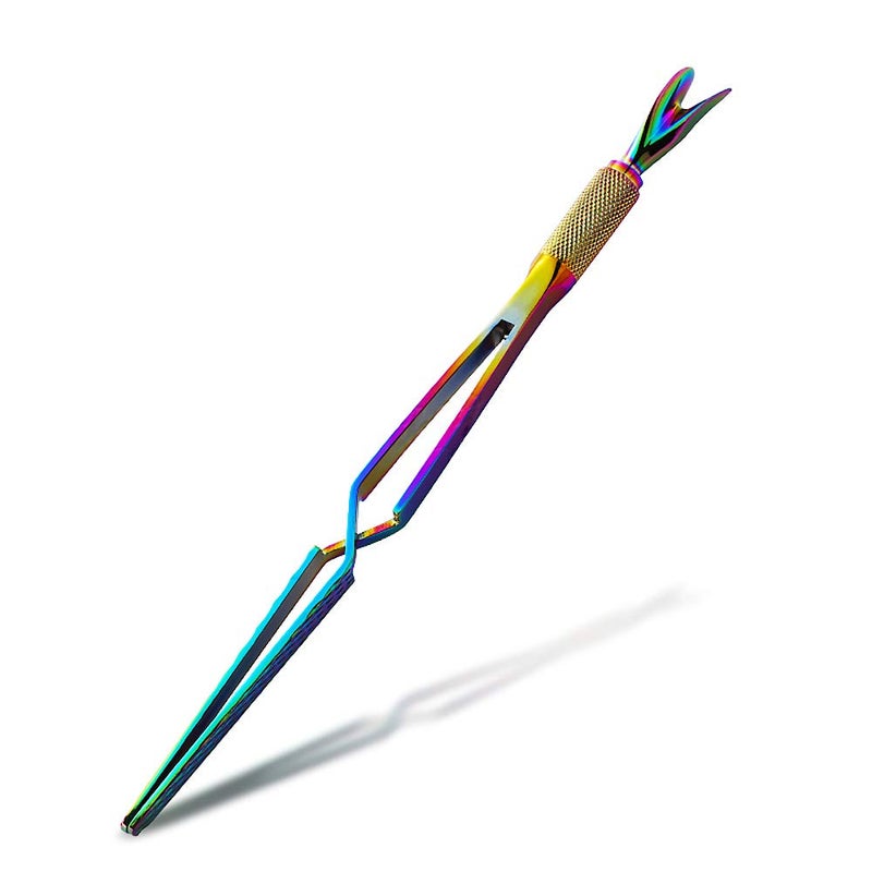 SILPECWEE سيلبيكوي 1 قطعة ملقط أظافر ملون من الفولاذ المقاوم للصدأ، دافع جلد الأظافر، مقص جلد الأظافر، ملاقط تشكيل الأظافر الصناعية، أدوات العناية بالأظافر متعددة الوظائف، أعواد المانيكير، أدوات فن الأظافر - Image 3